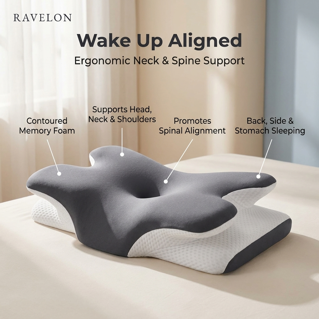 Ravelon™ Cooling Memory Neck Pillow